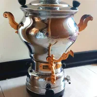 سماور گازی شیر برنجی افسون