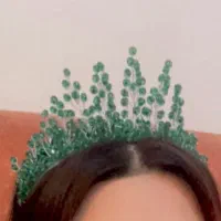 تاج کریستالی اصل سبز یشمی