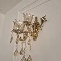 لوستر برنز  ۵ شاخه دوبل|لوستر و چراغ آویز|ملایر, |دیوار