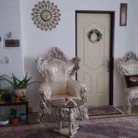 مبل ۹ نفره چوبی ب همراه بوفه و اینه کنسول|مبلمان خانگی و میز عسلی|تبریز, |دیوار