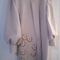 مانتو مزونی گلدوزی دار سایز42-46