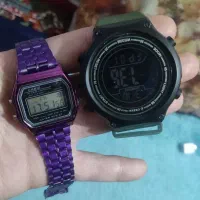 دو عدد ساعت نو کاسیو رنگ سفاری وcureenفندک