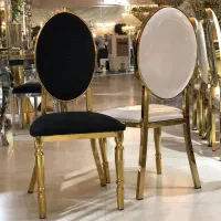 صندلی کلاسیک رنگ سفید طلایی/تالار رستوران|عمده‌فروشی|دهلران, |دیوار