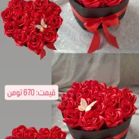 باکس قلب گل رز قرمز