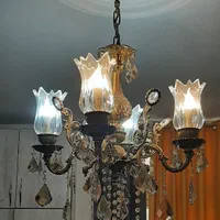 لوستر ۴ شعله برنجی