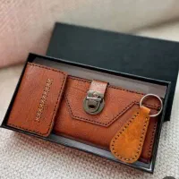 ست 3تیکه کیف پول وگوشی چرم زنانه ولنتاین