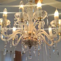 ده شاخه لوستر کریستال(جفت داره)|لوستر و چراغ آویز|ساری, |دیوار