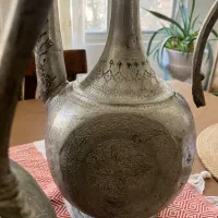 دو عدد آفتابه مسی قلمکار قدیمی|کلکسیون اشیاء عتیقه|تهران, فردوسی|دیوار