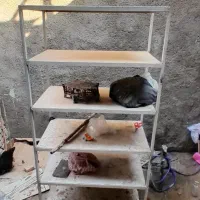 قفسه آهنی با قوطی ابعاد ۶۵×۱۱۰