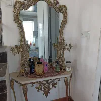آیینه کنسول و دو عدد لوستر برنز