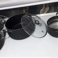 قابله تفلن ۷پارچه رنگ مشکی.