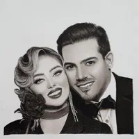 تابلو نقاشی سیاه قلم