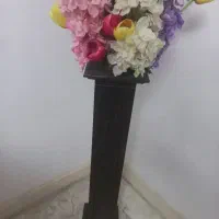 گل مصنوعی با گلدان چوبی|گل مصنوعی|گلستان (تهران), |دیوار
