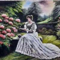 تابلو رنگ روغن طرح تابلو فرش نگین کاری شده|تابلو، نقاشی، عکس|تبریز, |دیوار