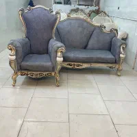 مبل سلطنتی 7 نفره مدل دیپلمات تمام چوب گردو ملایر