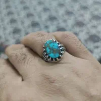 انگشتر فیروزه نیشابوری رگ طلایی