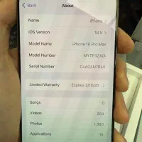 iPhone 16ProMax 256 Desert ZA/A کارکرده باگارانتی|موبایل|تهران, مهران|دیوار