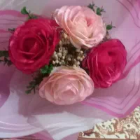 دسته گل مصنوعی ۴ شاخه رز|گل مصنوعی|تبریز, |دیوار