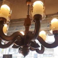 لوستر چوبی مدل اسپانیش|لوستر و چراغ آویز|کرج, شاهین‌ویلا|دیوار