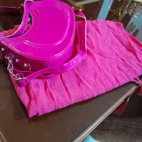 شال زرد قرمز و ست کیف شال