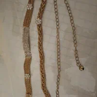 کمربند طلایی نگین دار زنانه