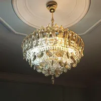 لوستر چشمه نور کریستالی