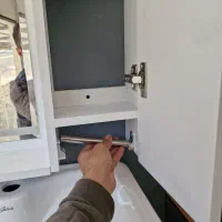 آینه باکسpvcضدآب ابعاد۶۰×۶۰حوله مخفی راه راه|لوازم سرویس بهداشتی|رودهن, |دیوار