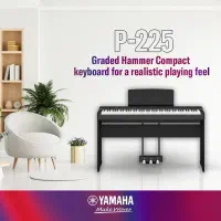 پیانو یاماها P225 سفید و مشکی