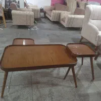 میز عسلی جلومبلی چوبی رنگی فندقی|مبلمان خانگی و میز عسلی|تهران, شهرک ولیعصر جنوبی|دیوار