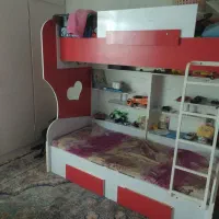 تخت ام دی اف نوجوان دو طبقه با تشک