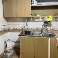 کابینت فلز و ام دی اف با سینک و شیرآلات