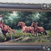 تابلو فرش اسب