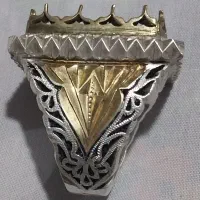 انگشتر نقره  دست ساز با مهر و امضاء
