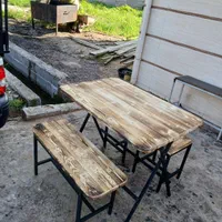 صندلی ، میز کمجا نرده ای ۶۸۲ a (چوب فلز)|میز و صندلی غذاخوری|رشت, حومه رشت|دیوار