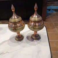 شکلات خوری مس و خاتم  کاری شده دست ساز