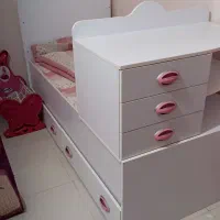 سرویس خواب کودک بهمراه کمد و کتابخانه|تخت و صندلی بچه|اهواز, شهرک دانشگاه|دیوار