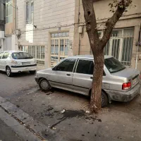 پراید نقره ای ۸۸ دور رنگ