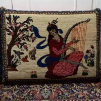 دو عدد پشتی (متکا) دستبافت کاملا سالم و نو سفارشی|پشتی|شهرکرد, |دیوار