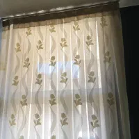 پرده حریر ترک طرح برجسته بهمراه دکور ساتن ترک|پرده، رانر، رومیزی|اصفهان, شاهد|دیوار