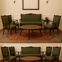 مبل استیل کلاسیک اتریشی چوب راش پارچه لنا