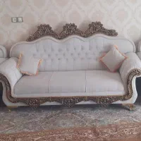 سلام یک دست مبل هفت نفره بایک‌میزجلو و دوعدد عسلی|مبلمان خانگی و میز عسلی|یزد, |دیوار