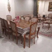 ست مبل نه نفره همراه میز نهار خوری هشت نفره|مبلمان خانگی و میز عسلی|تهران, تهران‌نو|دیوار