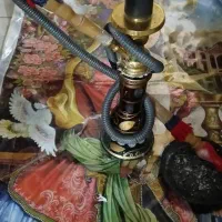 قلیون برنجی با تمام تجهیزات