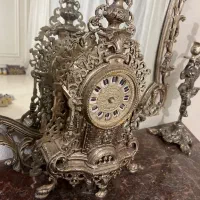 اینه کنسول همراه با شمعدان وساعت|بوفه، ویترین، کنسول|شاهینشهر, پاسداران|دیوار