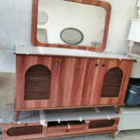 آینه کنسول میز تی وی گالری دهقان|بوفه، ویترین، کنسول|شیراز, شهرک گلها|دیوار