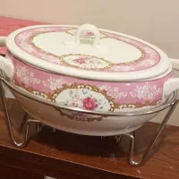 سوفله خوری و سوپ خوری وارمر دار گل سرخی برند BVK
