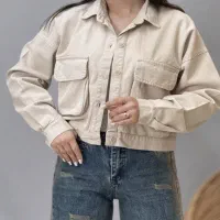 کت کتان دو جیب