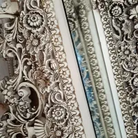 آیینه شمعدان تاج دار عروس شیک|صنایع دستی و سایر لوازم تزئینی|کرمان, |دیوار
