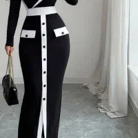 ماکسی مجلسی یقه دار