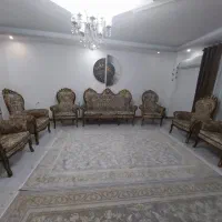 مبل ۸نفره استیل زیبا و سالم|مبلمان خانگی و میز عسلی|رشت, معلولین|دیوار